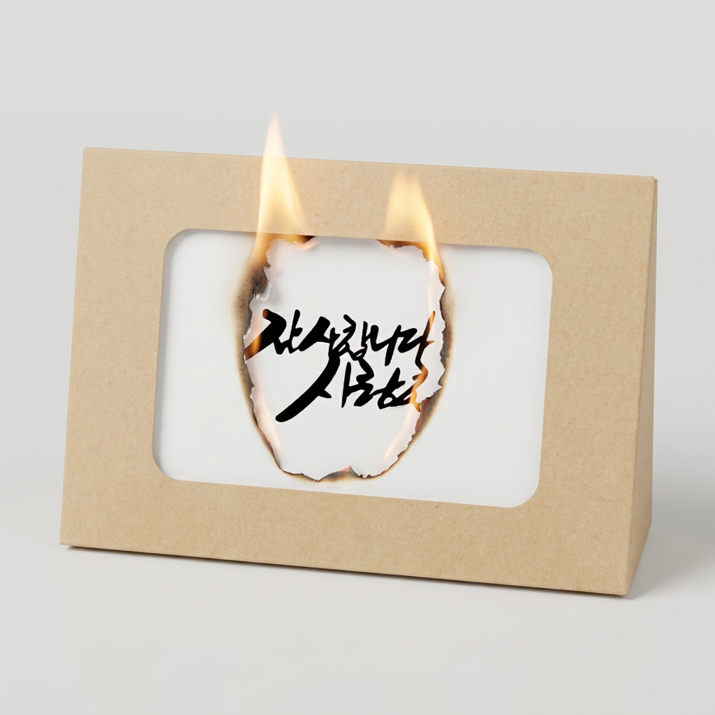 1+1 불효자 불타는 깜짝 생일 카드 편지, 크래프트 + 화이트, 1세트