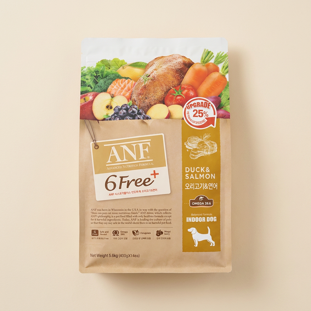 ANF 6Free 플러스 독 강아지사료, 5.6kg, 1개, 연어+오리
