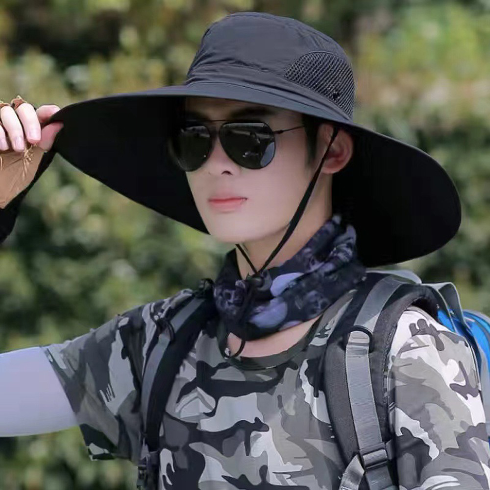 아이엠컴퍼니 접이식 자외선 차단 낚시모자, 차콜
