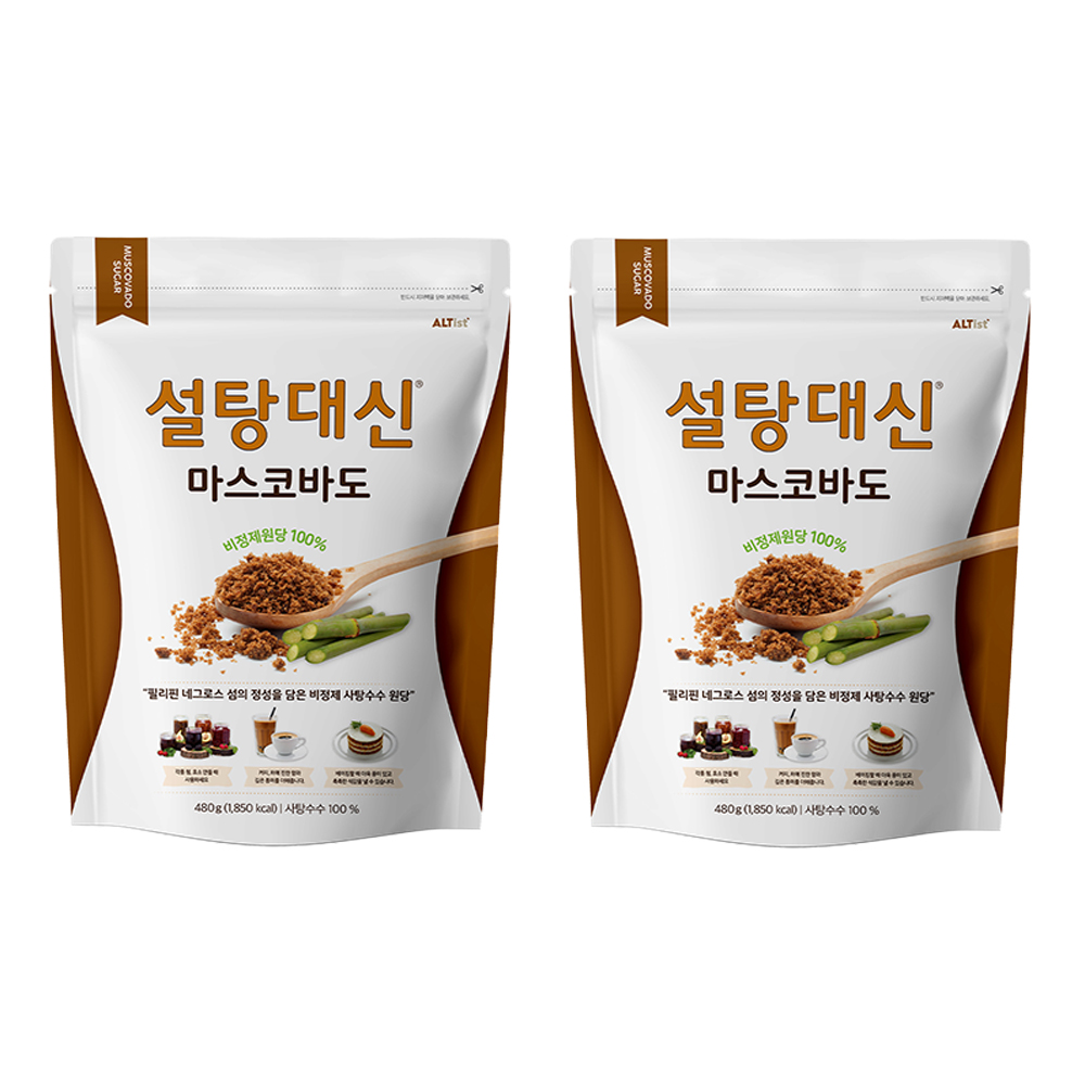 설탕대신 마스코바도 비정제 원당, 480g, 2개 가격 비교 주식회사 알티스트 (AltistCo., Ltd.) 설탕대신 마스코바도 비정제 원당, 480g, 2개