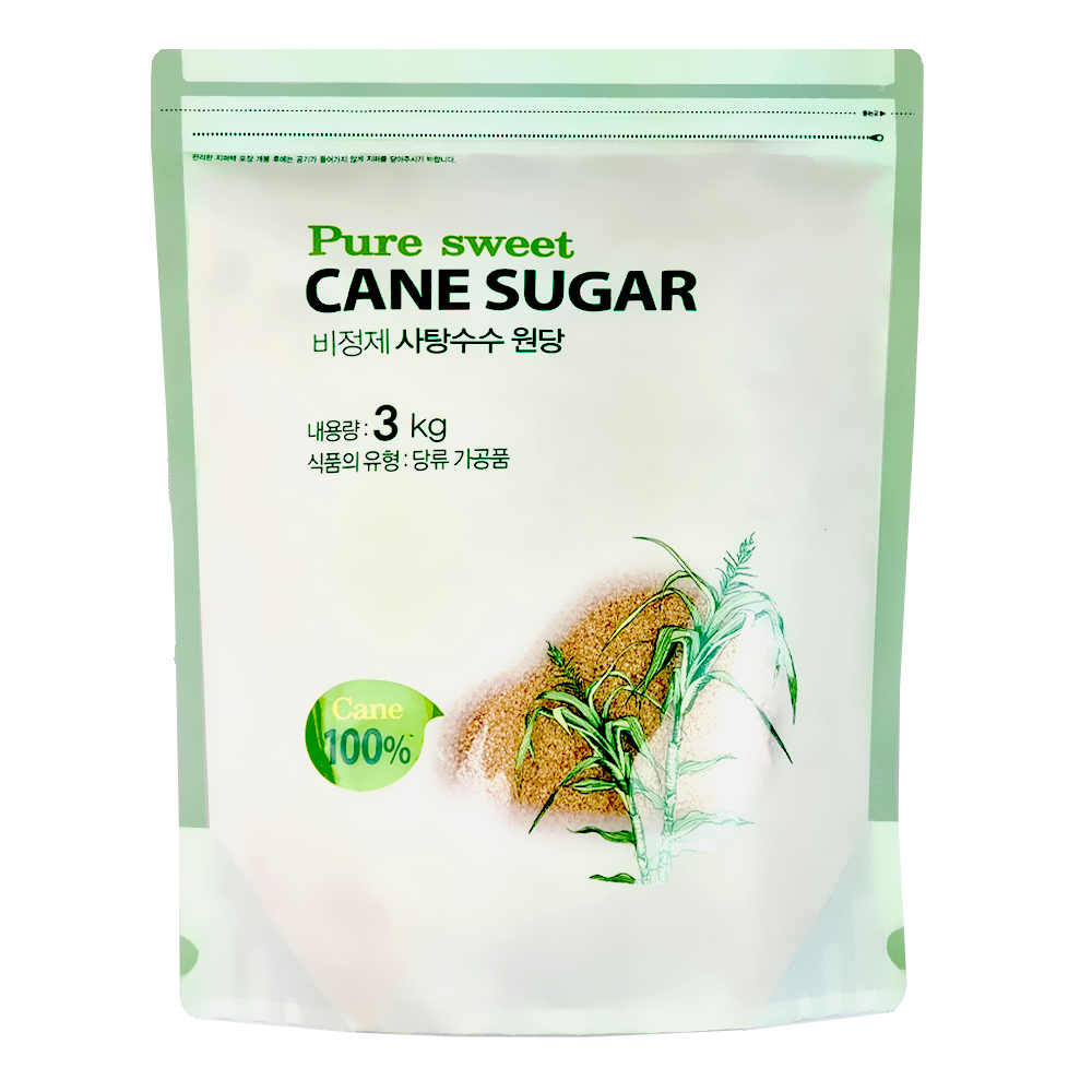 농업회사법인 우리존(주) 우리존 비정제 사탕수수 원당, 3kg, 1개