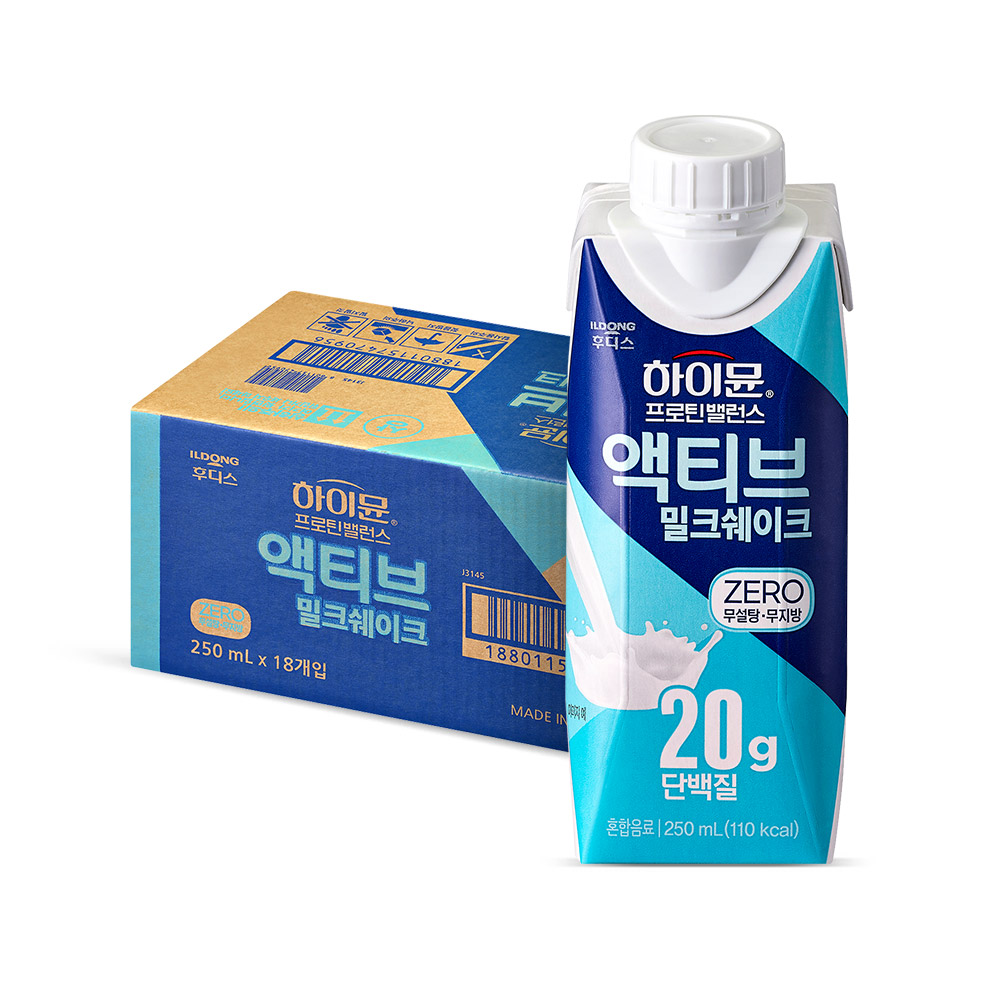 일동후디스 (주) miBaby 하이뮨 프로틴 밸런스 액티브 밀크쉐이크, 250ml, 18개입, 1박스