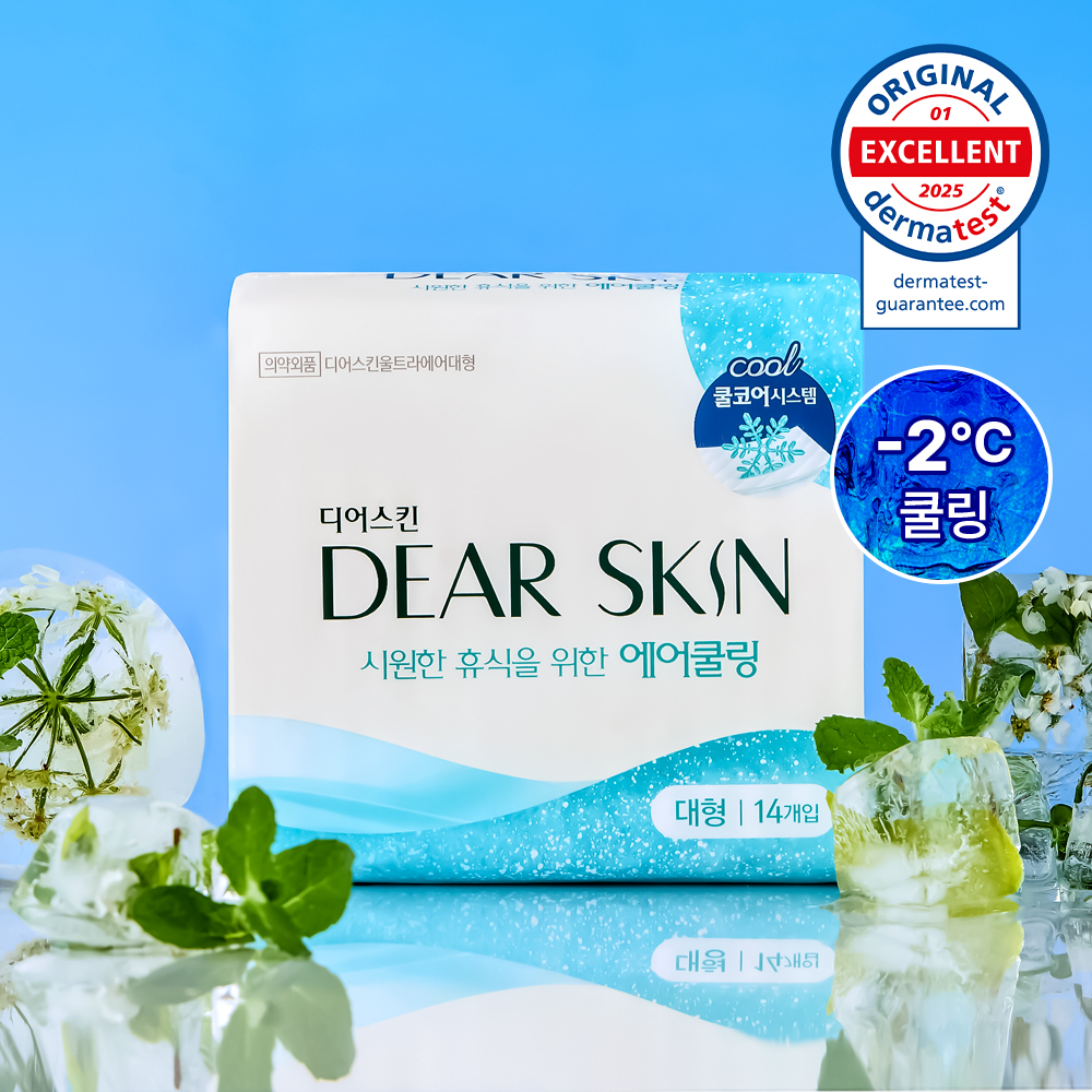 디어스킨 에어쿨링, 중형, 16개입, 4팩