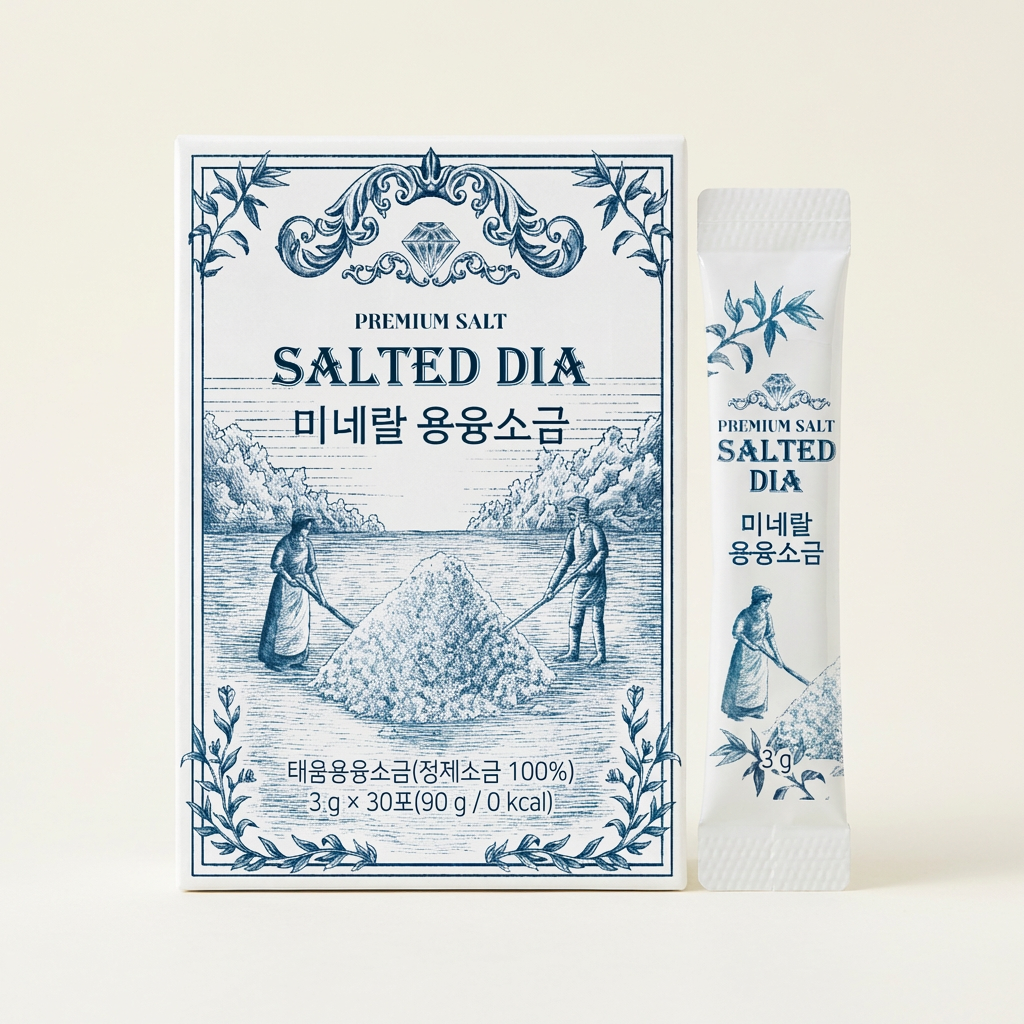 솔티드다이아 미네랄 용융소금, 3g, 30포, 1박스