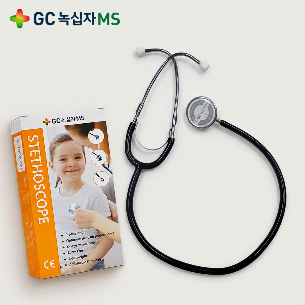 녹십자MS 기계식 단면형 청진기, HS-30A, 스틸, 1개