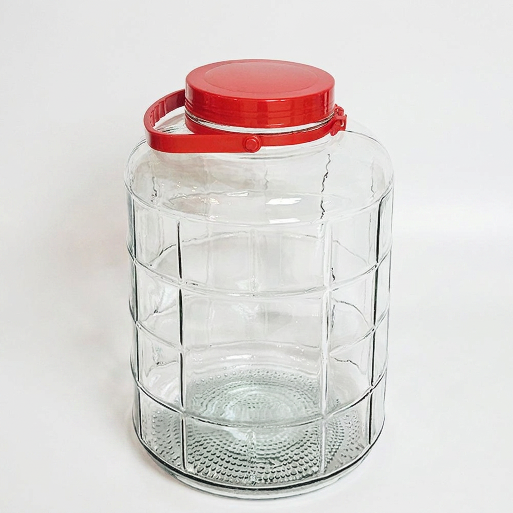 행복술술 매실통 담금주 유리병 과실주병 발효통 효소병, 10L, 1개