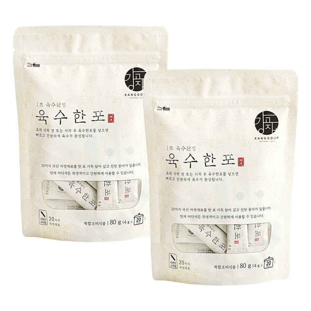 (주) 강고집 강고집 육수한포, 80g, 2봉