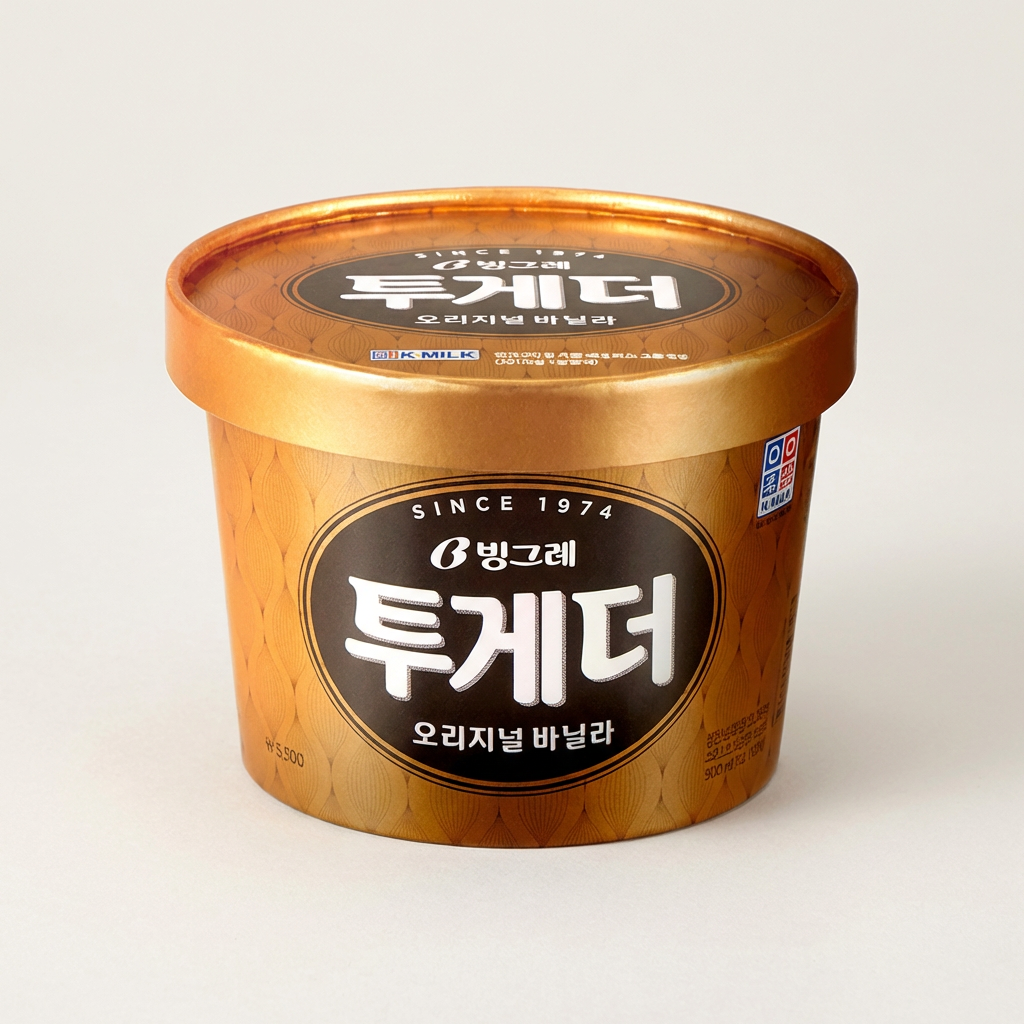 빙그레 투게더, 900ml, 바닐라, 5개