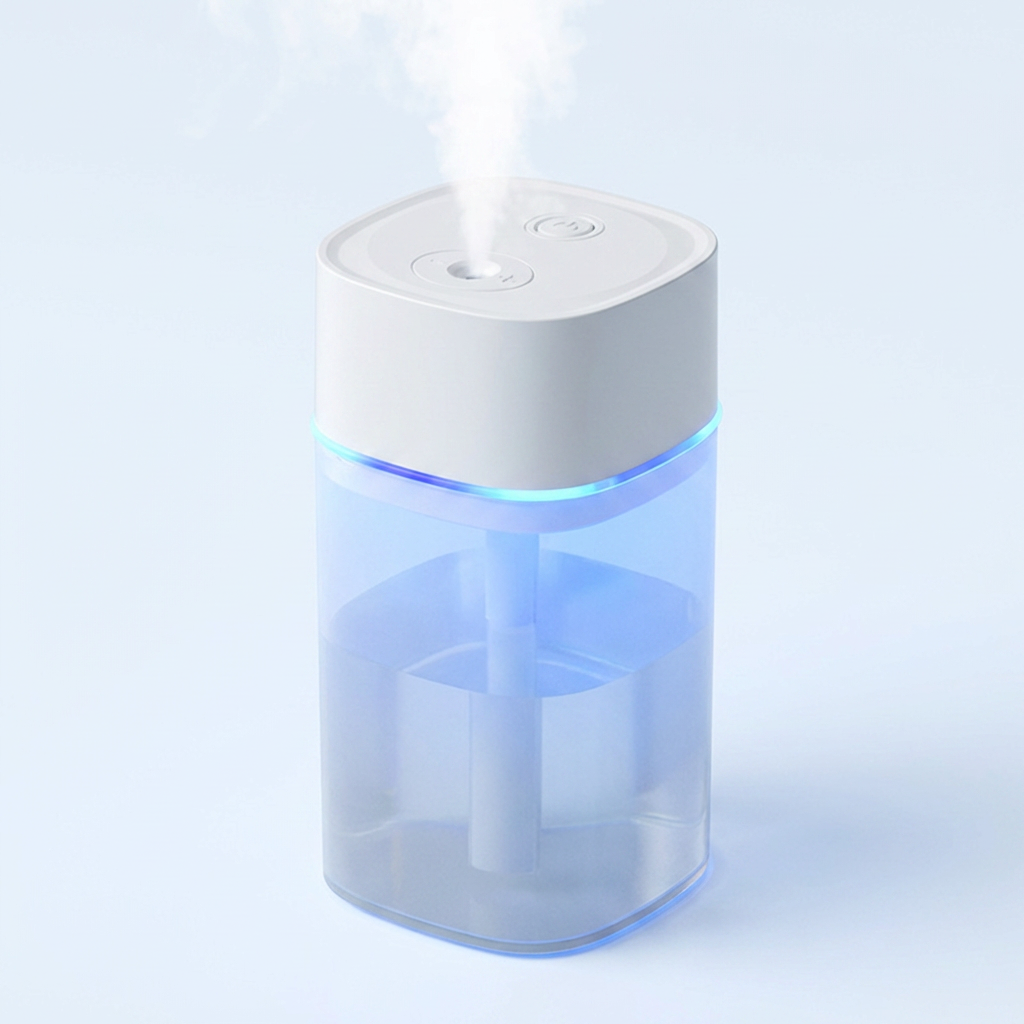 수분 촉촉 무드 가습기, 화이트, 400ml, 13x8cm, 1개