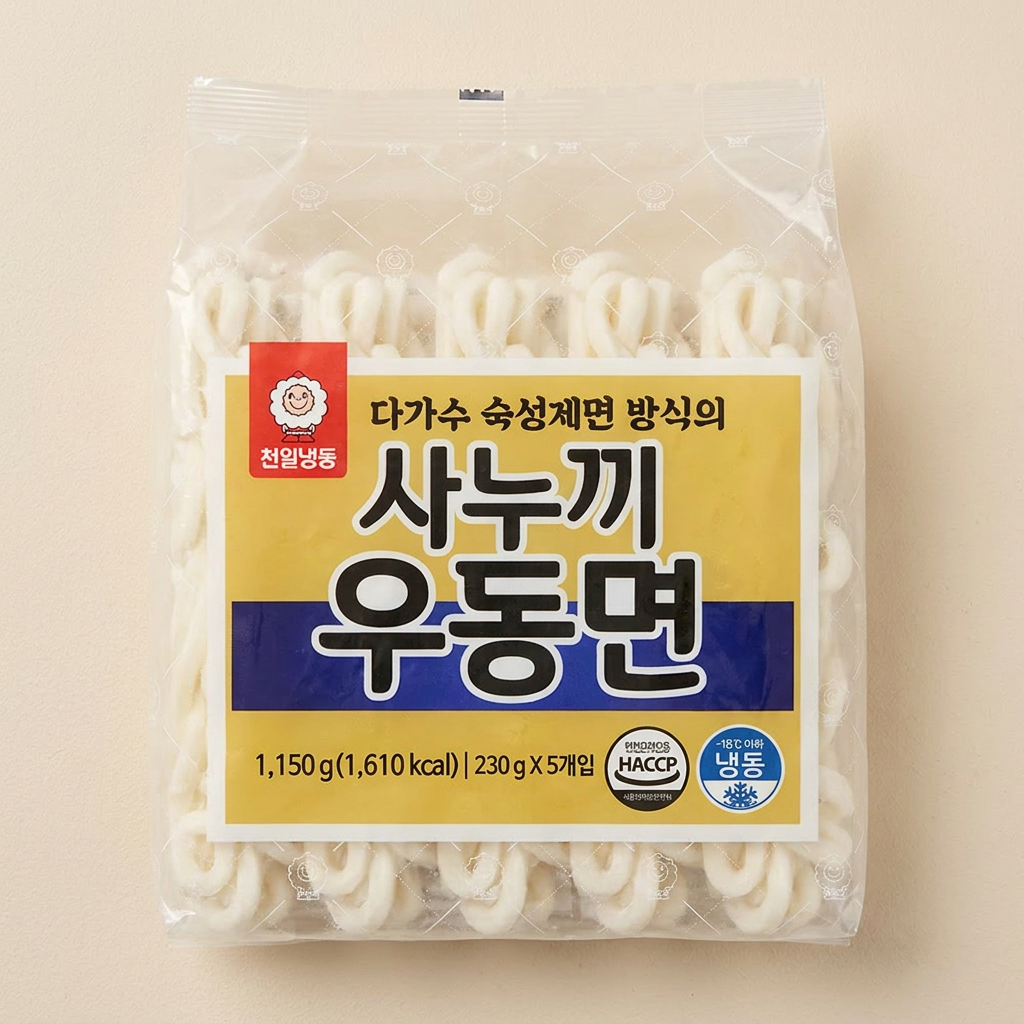 천일 사누끼 냉동우동면, 1.15kg, 1개