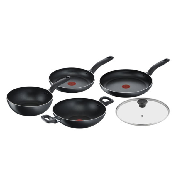 주식회사 케이티알파 테팔 티타늄 인텐시브 블랙 프라이팬 5종 세트, 프라이팬 24cm + 프라이팬 28cm + 볶음팬 24cm + 양수웍 28cm + 유리뚜껑 28cm, 리퍼, 1세트