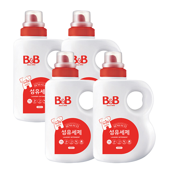 비앤비 섬유세제, 1.5L, 4개