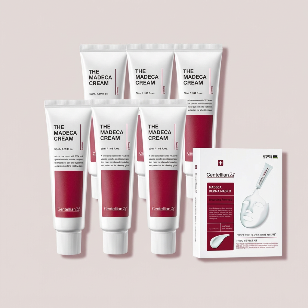 동국제약 센텔리안24 더 마데카 크림, 50ml, 6개 + 마스크, 1매, 1세트