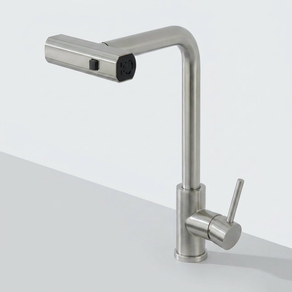 준앤코 KF302 와이드 폭포수 싱크대 수전, 420mm, 1개