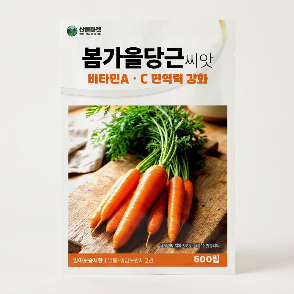 산들마켓 산들봄가을당근씨앗, 500립, 2개