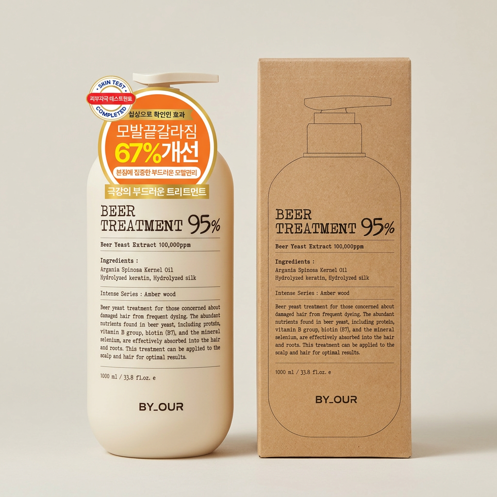 바이아우어 맥주효모 트리트먼트, 1020ml, 1개
