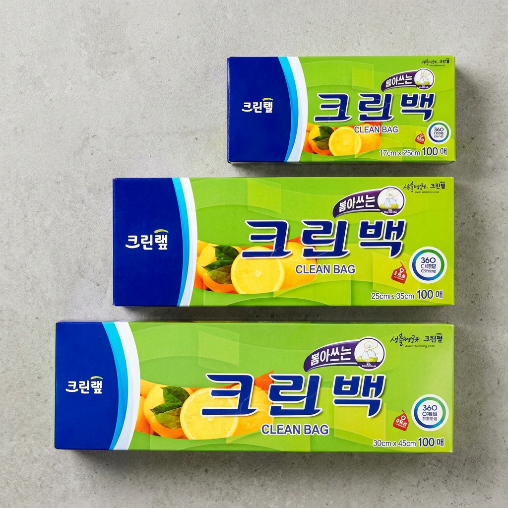 크린랩 크린백, 미니, 중, 대, 혼합, 100매, 3개