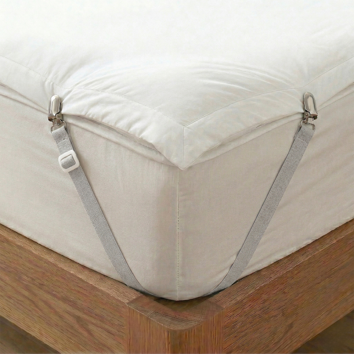 세플로 침대패드 고정밴드 스틸집게 길이조정 30~120cm, 그레이, 4개