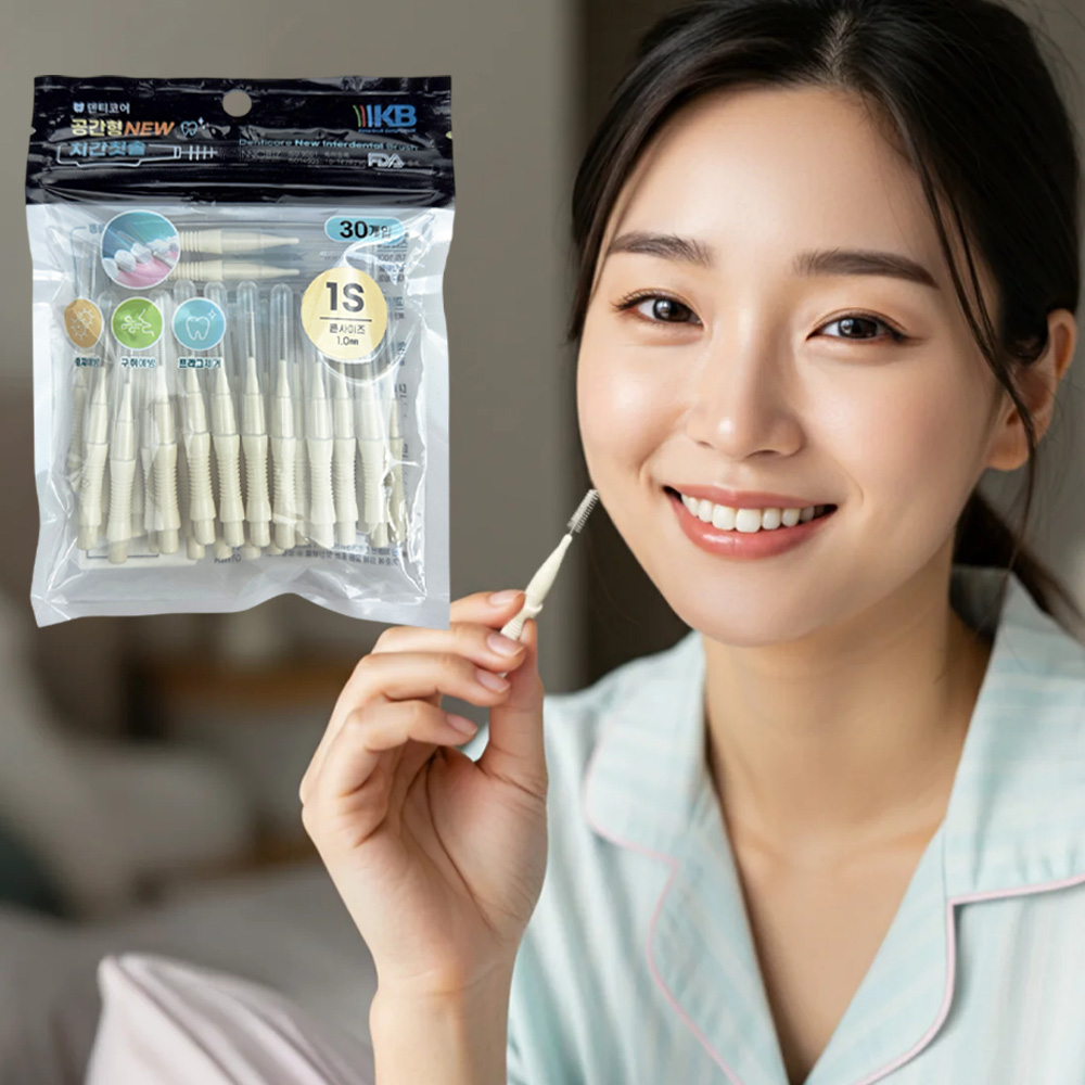 덴티코어 공간형 NEW 치간칫솔, 1mm, 30개, 1팩