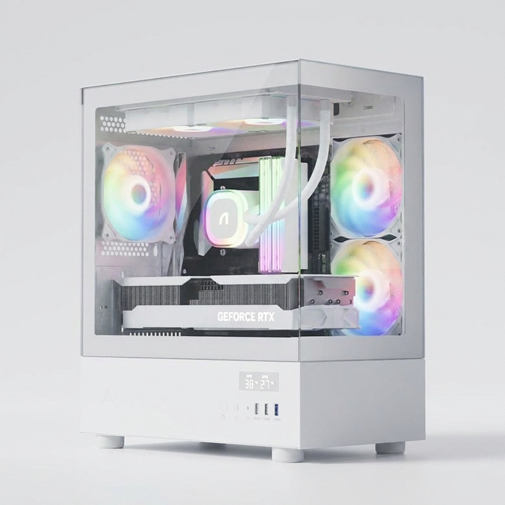달컴 라이젠 5600 RTX5060 게이밍 컴퓨터, 화이트, 1TB, 32GB, WIN10 Home