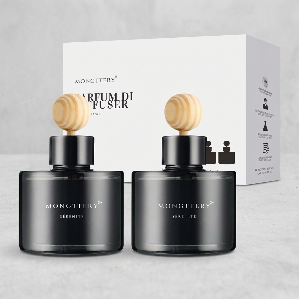몽때리 세레니테 차량용 디퓨저, 블랙체리, 120ml, 2개