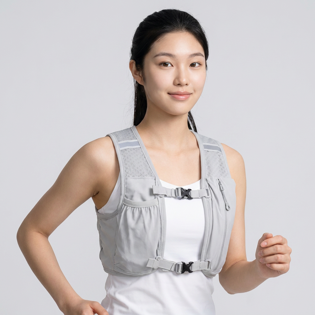 초경량 러닝 배낭조끼, 실버