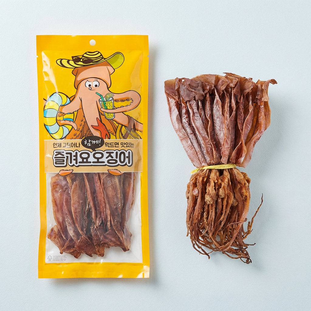 삼천포 쫄쫄이 오징어 굽지않고 바로먹는 오징어, 300g, 8~10미