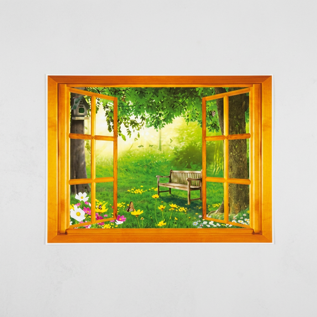 창문스티커 입체 벽시트지 포인트벽 벽데코 인테리어 스티커 3D, 55x65cm