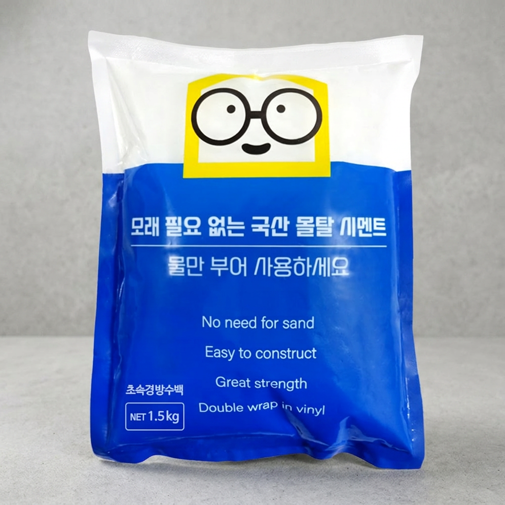 포비스 ,국산 변기 보수 초속경 방수 백 시멘트,1.5kg,1개