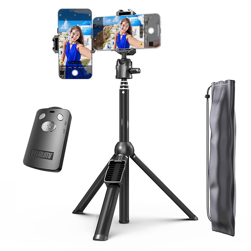 주식회사 셀루미 셀루미 올인원 블루투스 셀카봉 삼각대 SEL-DT1250M, 매트블랙, 1개