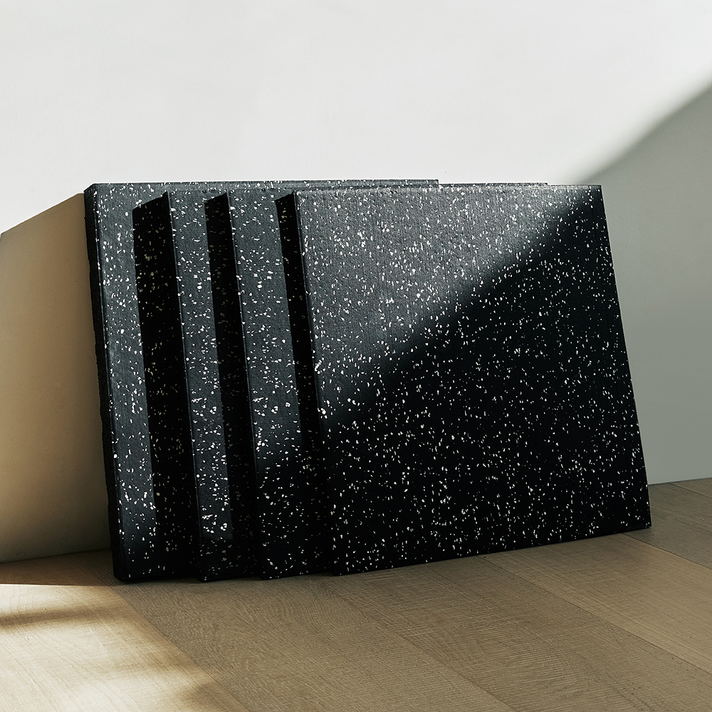 (주)앳플리 (Atflee Inc.) 트라히어 SP 진동 소음 방지 헬스매트, 50x50cm, 검정색+흰색, 2.5cm, 1개