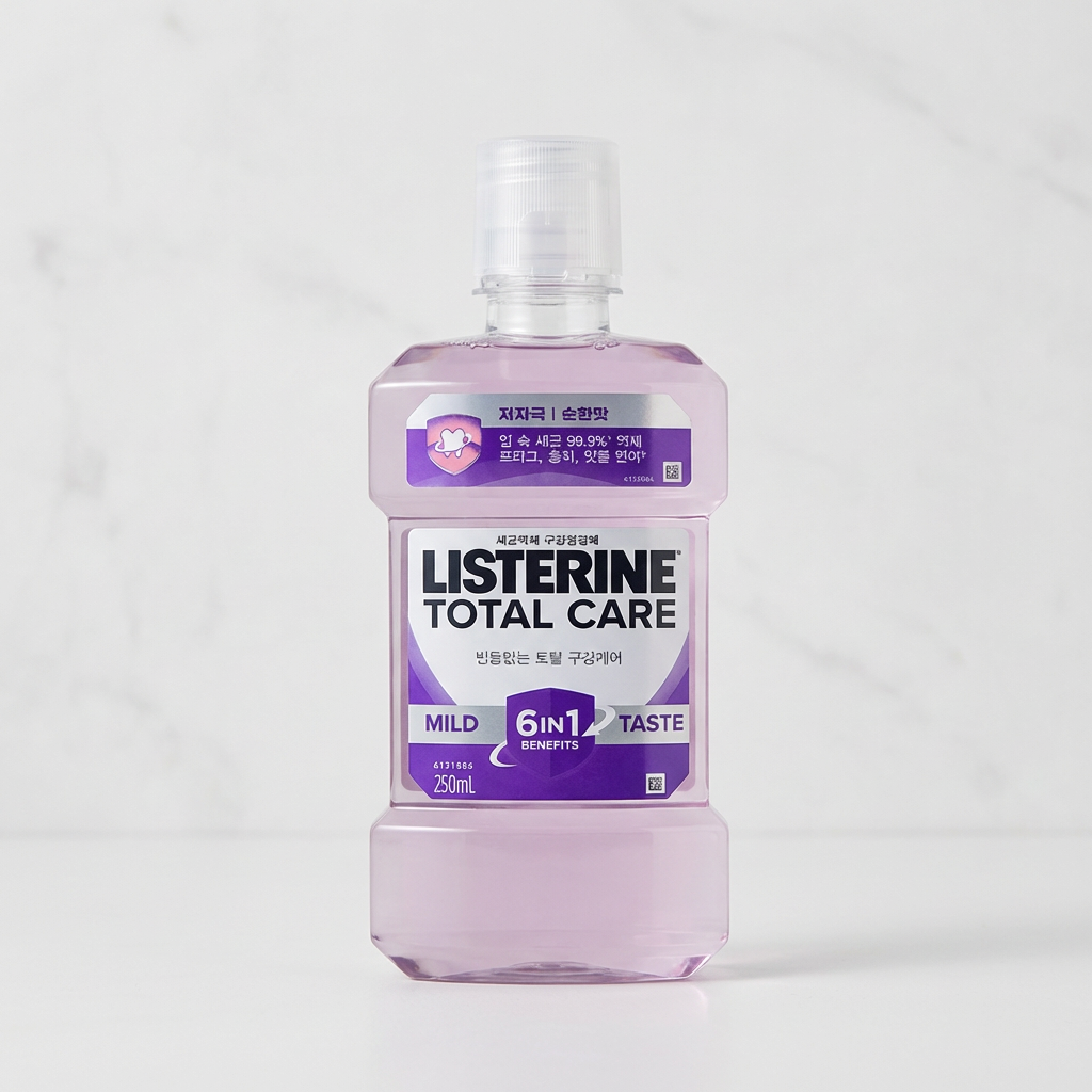 리스테린 토탈케어 마일드 무알콜 구강청결제, 250ml, 4개