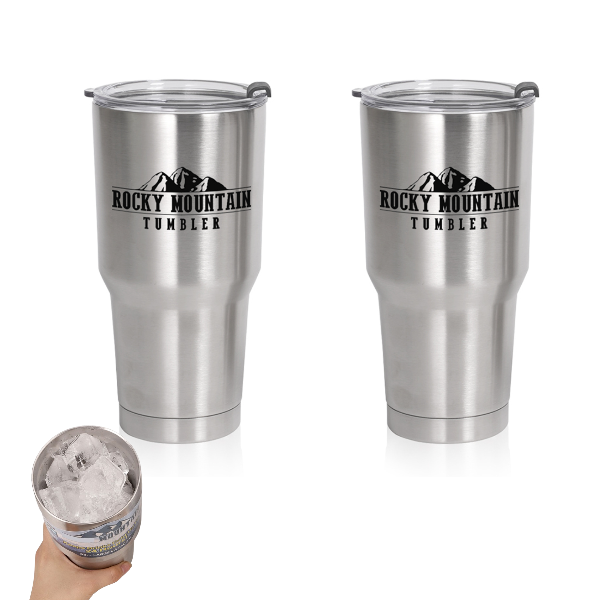 록키마운틴 스텐 텀블러, 실버, 900ml, 2개