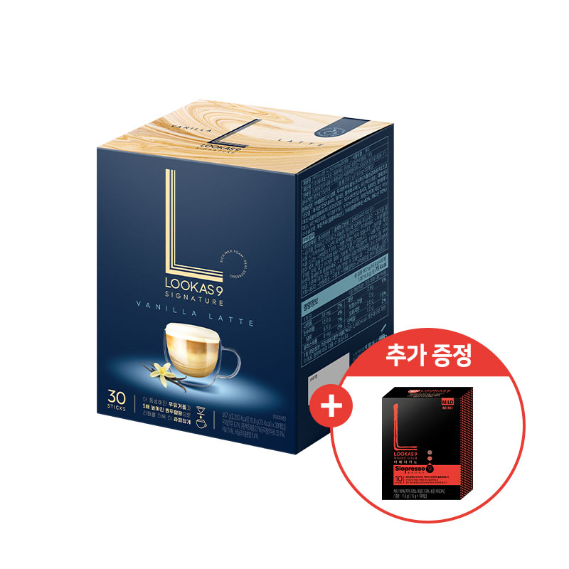 루카스나인 시그니처 바닐라라떼, 16.9g, 30개 + 쁘띠 마일드 아메리카노, 11.5g, 10개