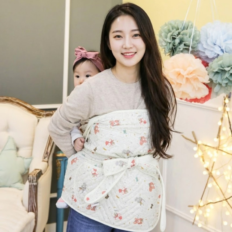 나와니스 사계절사용 일자형 전통포대기, 아이보리톤, 5부 숏타입, 1개