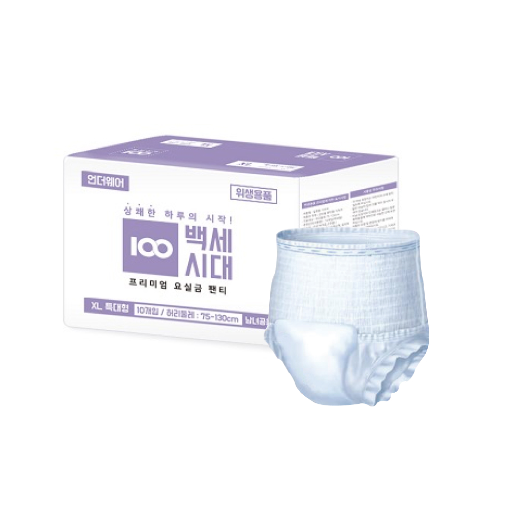 백세시대 입는 기저귀, 특대형, 80매, 8팩
