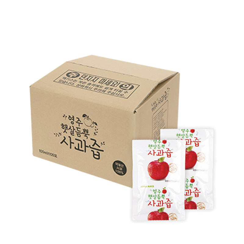 농업회사법인 주식회사 해인 영주 햇살듬뿍 사과즙, 100ml, 100개