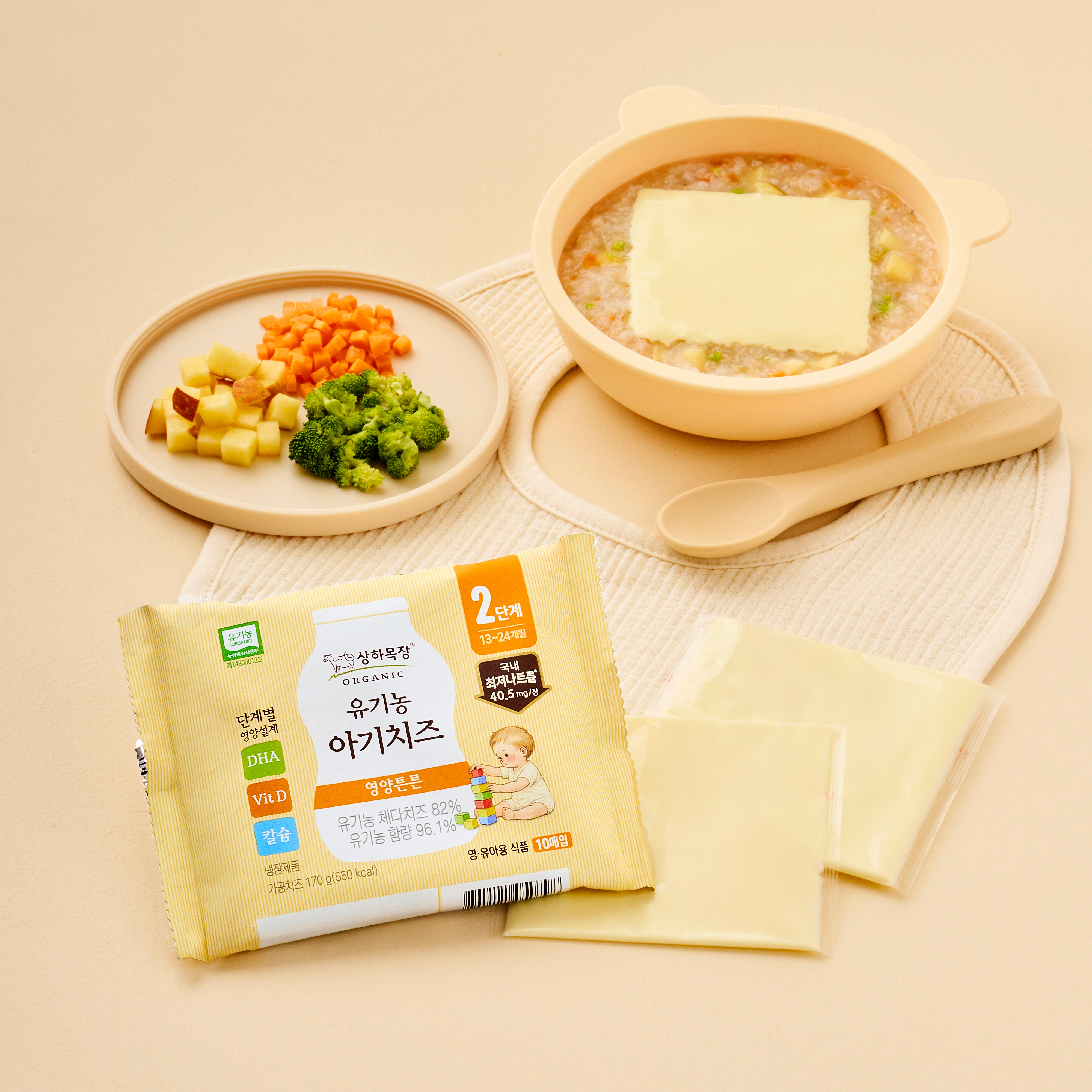 (주)매일유업 매일유업 상하치즈 유기농 아이 치즈, 2단계, 아기치즈, 10매, 6개