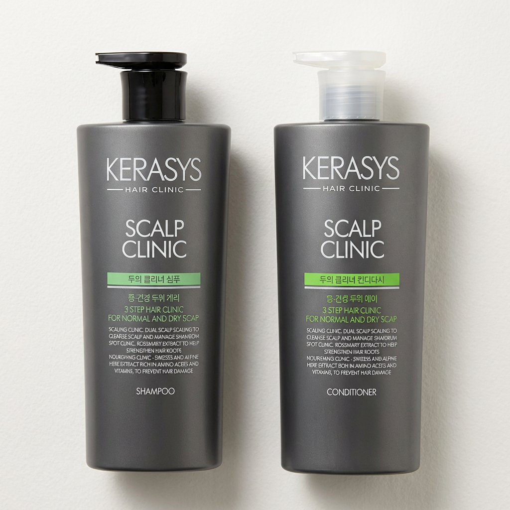 케라시스 두피 클리닉 샴푸 + 린스, 750ml + 750ml, 1세트