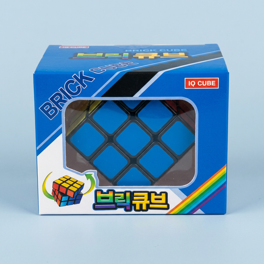 지능개발 3x3 큐브 브릭 큐브 소형사이즈, 단일색상, 1개