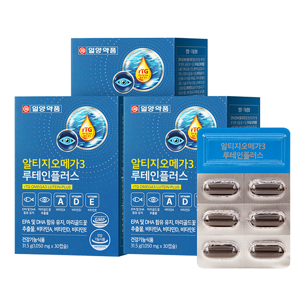 일양약품 알티지오메가3 루테인플러스, 1050mg, 30캡슐, 3개 가격 추이 일양약품 알티지오메가3 루테인플러스, 1050mg, 30캡슐, 3개 - 최저가 21,900원