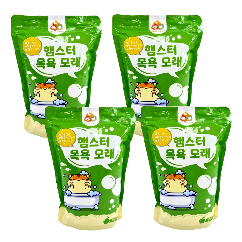 애니몰파크 애니몰 햄스터 목욕모래, 1kg, 4개