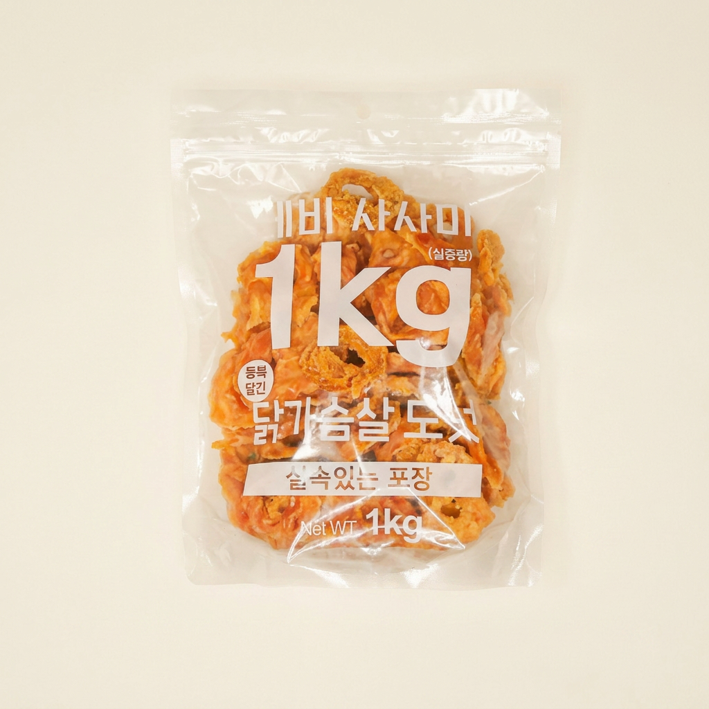 테비 고런치 대용량 강아지간식, 닭가슴살 도넛, 1kg, 1개