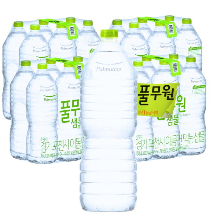 (주)쇼우몰 풀무원 샘물 생수, 무라벨, 2L, 24개