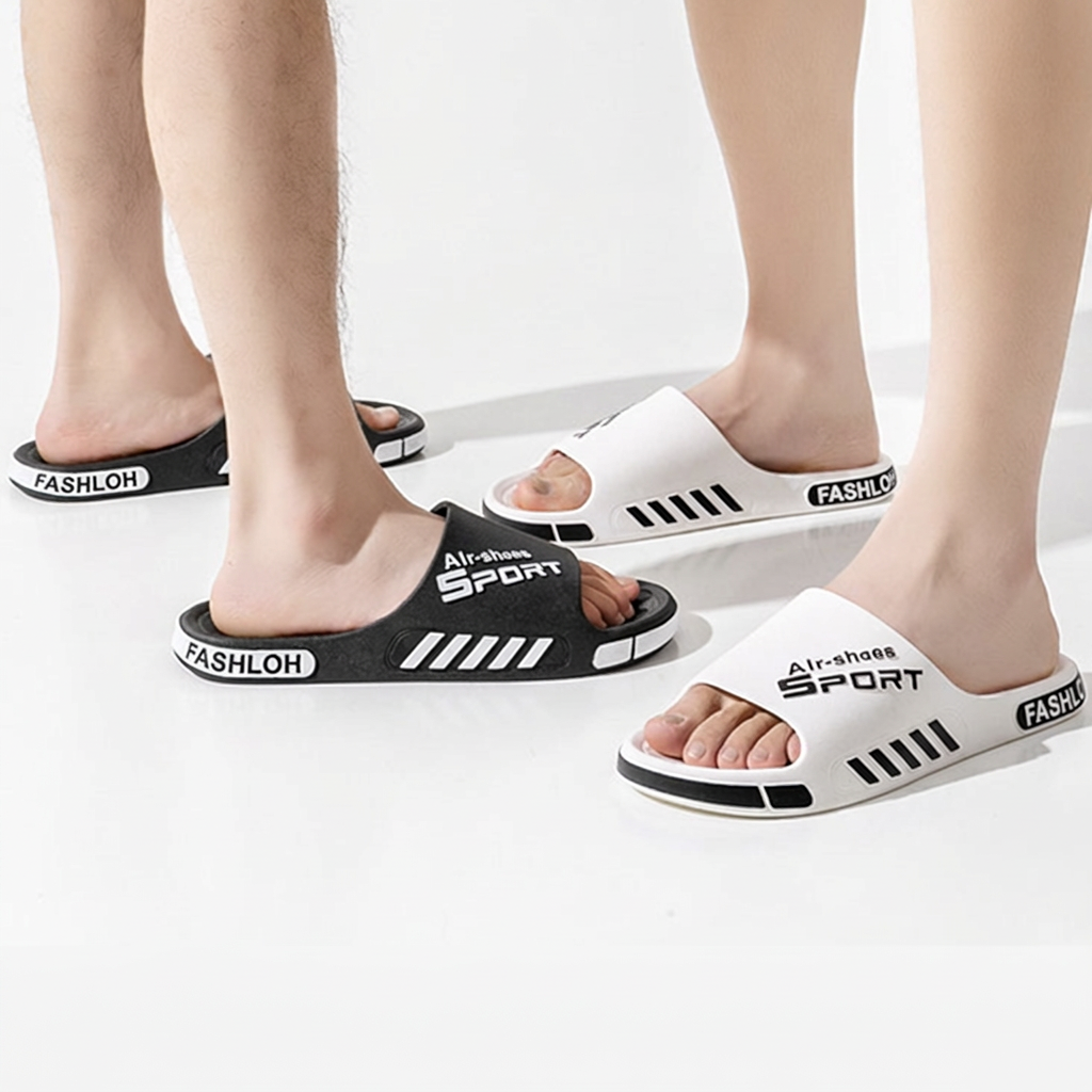 AIR 스포츠 슬리퍼, 화이트+블랙, 2개, 245mm