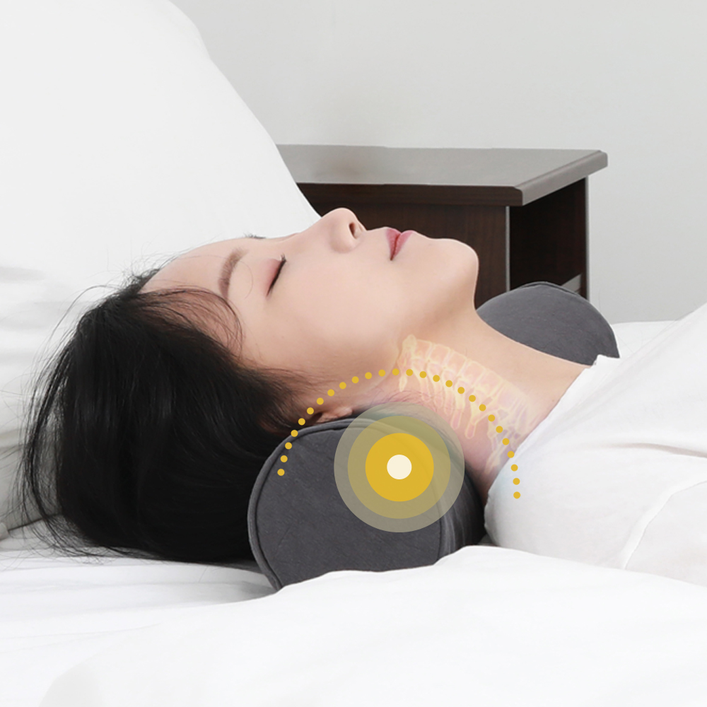 딱조아 에어코일 C-커브 경추 목베개, 챠콜, S