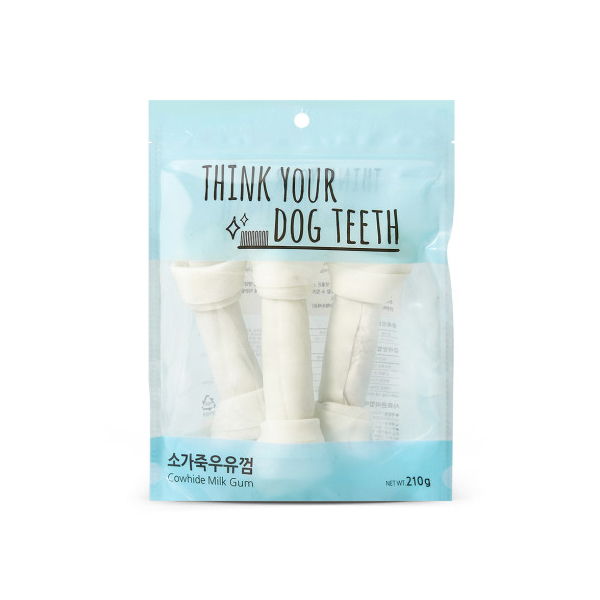 더주스 띵독 강아지 딩고껌, 소가죽우유껌, 210g, 1개, 3P