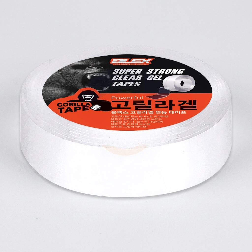 BLEX 고릴라겔 초강력 양면 만능 테이프, 투명, 24mm, 5m, 1개, 두께 2T