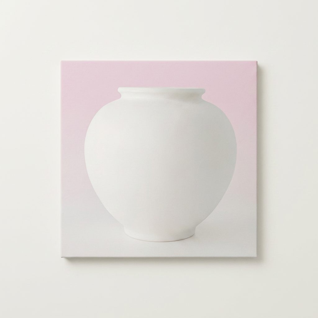 풍수 복들어오는 다복 달항아리 그림 사진 액자 휴식을담다, 캔버스액자, 48x48cm, 달항아리_베이지