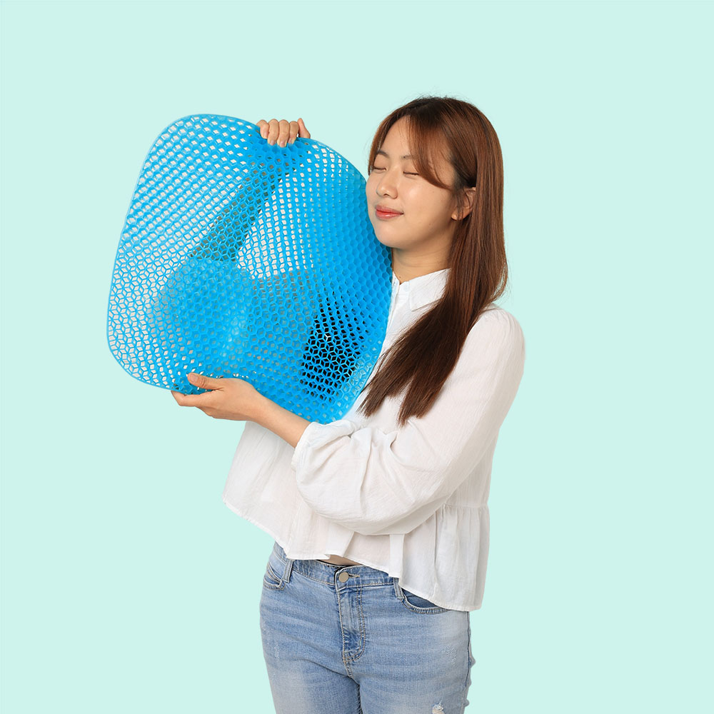 주식회사 온허브코리아 휴킵스 쿨링방석 특대형 블루, 블루, 46x43x3cm, 1개